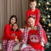 Новорічна Жіноча піжама Family look зі штанами в клітку - Merry Christmas