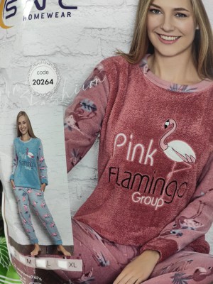 Жіноча  піжама зі штанами pink Flamingo ( SNC Турция)