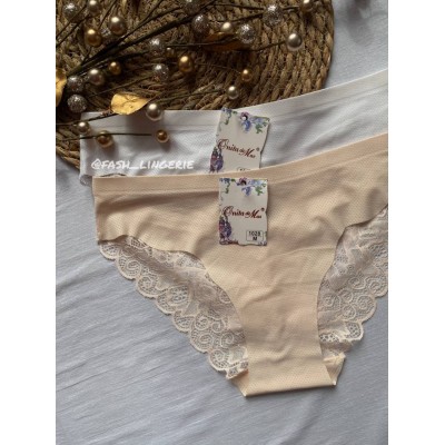 Трусы бесшовные кружевные с перфорацией Donafen (Onita de mas) 1028