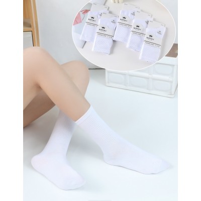 Жіночі шкарпетки Високі, бавовна Корона, білі BY137-2