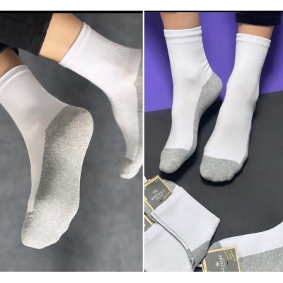 Жіночі шкарпетки середні, бавовна Корона, білі, Uneseks 37-41