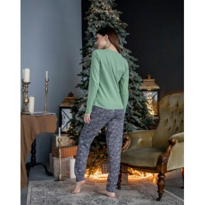 Жіноча піжама зі штанами - зимовий олень Chill