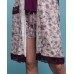Віксозний комплект з халатом - фіолетовий з квітами