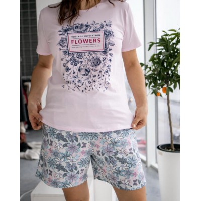 Батальний комплект із шортами - Flowers