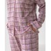 Батальный комплект со штанами - розовая клетка Интерлок