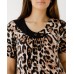 Батальная сорочка с рукавчиком - леопардовый принт