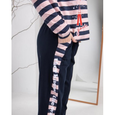 Жіноча піжама зі штанами - кофта в смужку Dream