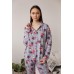 Женская пижама со слониками - кофта на пуговицах
