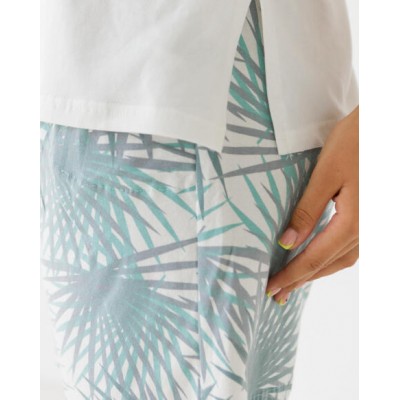 Батальный комплект с шортами - листья пальмы