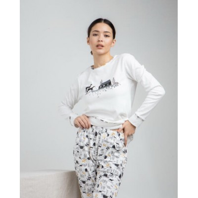 Женская пижама со штанами и кофтой - ИНТЕРЛОК