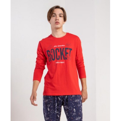 Піжама для чоловіка зі штанами - червона Rocket