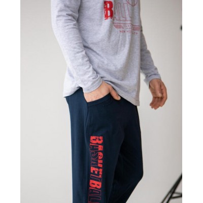 Мужской комплект со штанами - Basketball - Серая кофта