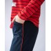 Жіноча піжама зі штанами - червона з папугами