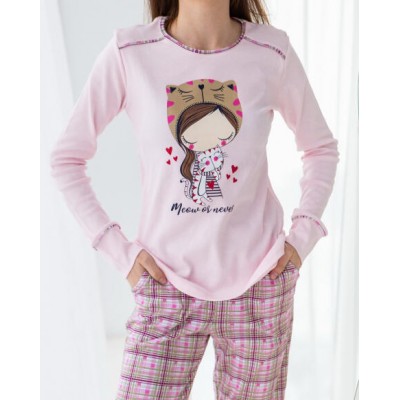 Жіноча піжама Interlock - дівчинка з котиком