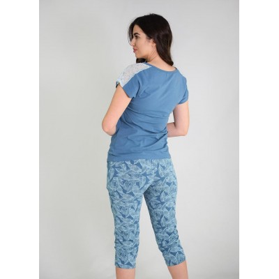 Пижама с бриджами большие размеры NEL 7435
