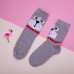 Шкарпетки для дівчинки-підлітка - сірі з мордочкою