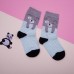 Шкарпетки для дівчинки в смужку - з ведмедиком