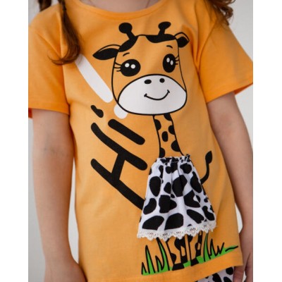Пижама на девочку с капри - жираф