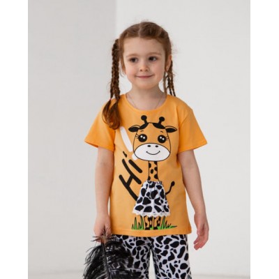 Піжама на дівчинку з капрі - жираф