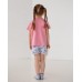 Пижама на девочку с шортами - розовый единорог