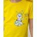 Жовтий комплект із шортами на дівчинку - котик