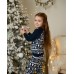 Пижама на девочку-подростка со штанами - Новогодний орнамент - Family look для семьи