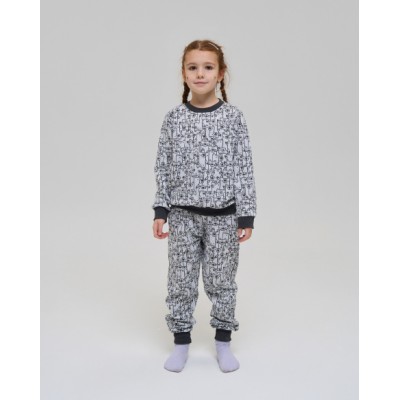 Пижама на девочку со штанами Байка - в маленькие медведики