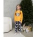 Пижама на девочку подростка - штаны в снежинки - Family look мама/дочка