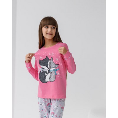 Пижама на девочку ИНТЕРЛОК - 2 лисички