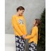 Пижама на девочку подростка - штаны в снежинки - Family look мама/дочка