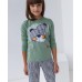 Подростковая пижама с полосатыми штанами - мишка