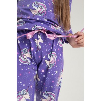 Пижама на девочку со штанами - Единороги