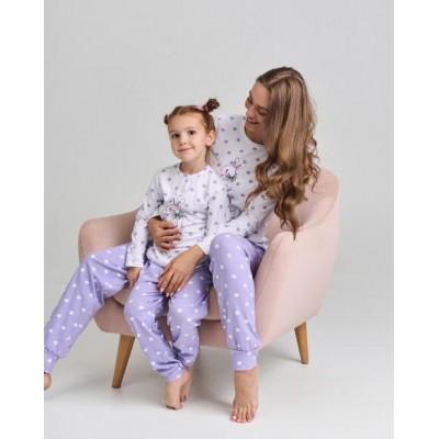 Детская пижама на девочку сиреневая - Зайка