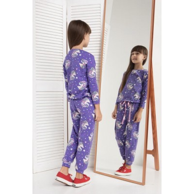 Пижама на девочку со штанами - Единороги