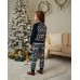 Детская пижама на девочку со штанами - Новогодний орнамент - Family look для семьи