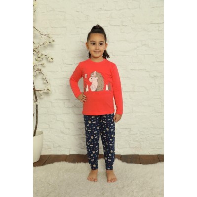 Комплект на девочку со штанами - Ежик - FAMILY LOOK МАМА/ДОЧКА