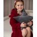 Халат на дівчинку Велюр софт - олень на капюшоні - Family look мама/донька