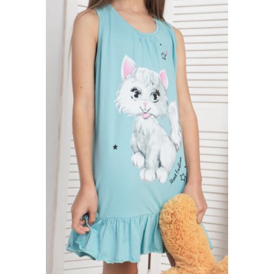 Сукня з рюшами на дівчинку - великий кіт