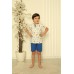 Комплект з шортами на хлопчика - Морський принт