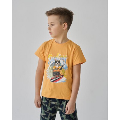 Підлітковий комплект із шортами на хлопчика - Ведмедик на серфі