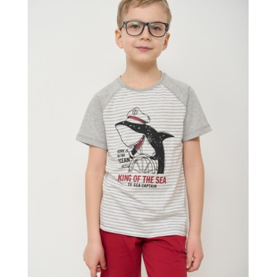 Комплект для хлопчика з шортами Ozkan - Акула за штурвалом