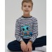 Детская пижама для мальчика - верх в полоску - Робот