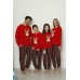 Подростковая пижама для мальчика в клетку - Праздничный олень - Family look для семьи