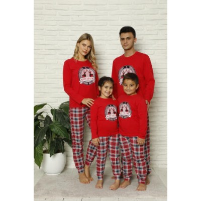 Підліткова піжама Family look зі штанами на хлопчика - Merry Christmas