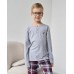 Пижама со штанами в клетку для мальчика