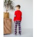 Детская пижама Family look на мальчика - новогодний олень
