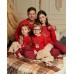 Підліткова піжама для хлопчика в клітинку - Новорічний олень - Family look для родини