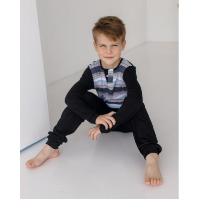 Подростковый комплект на мальчика со штанами - полосы