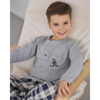 Дитяча піжама для хлопчика - штани в клітку