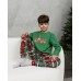 Детская пижама для мальчика со штанами  - Новогодняя Love - Family look для семьи